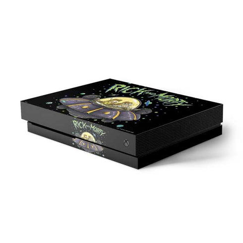 Adult Swim Rick and Morty Spaceship Xbox One X Console Skin
